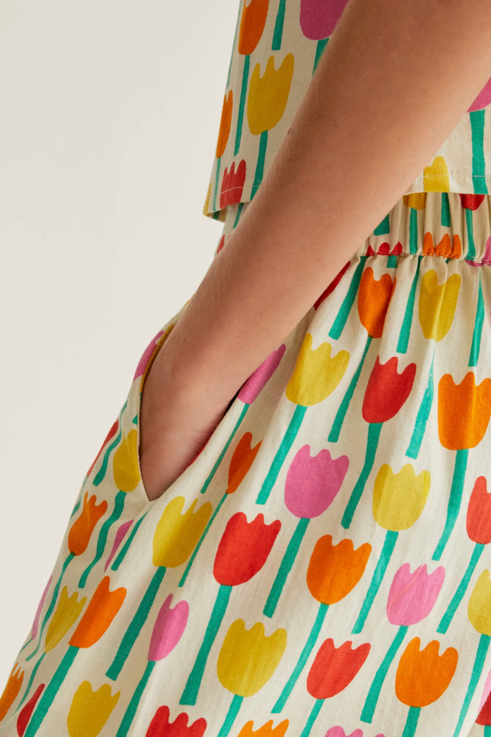 Pantalones con estampado tulipa - Compañía Fantástica (3) Pantalones con estampado tulipa - Compañía Fantástica