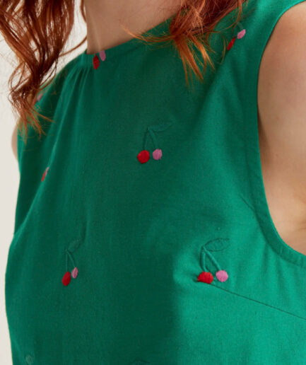 Top con estampado Green Cherries - Compañía Fantástica