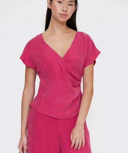 Top fucsia con escote cruzado - Wild Pony