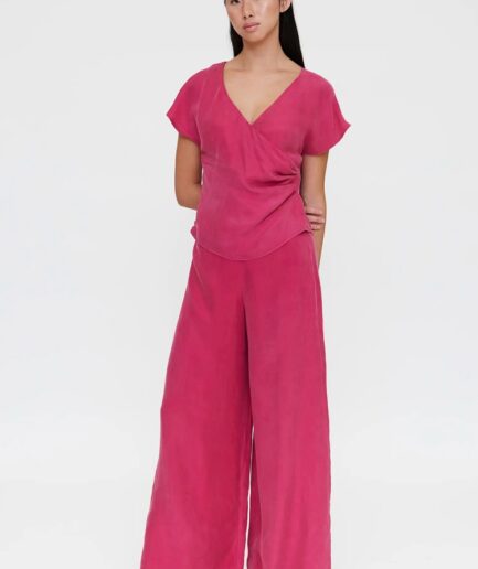 Top fucsia con escote cruzado - Wild Pony