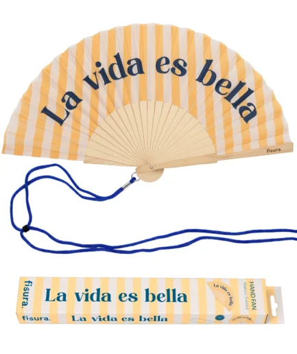 Abanico “La vida es bella”