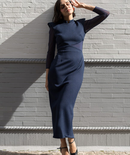 Vestido Lea azul - Blanca Martín