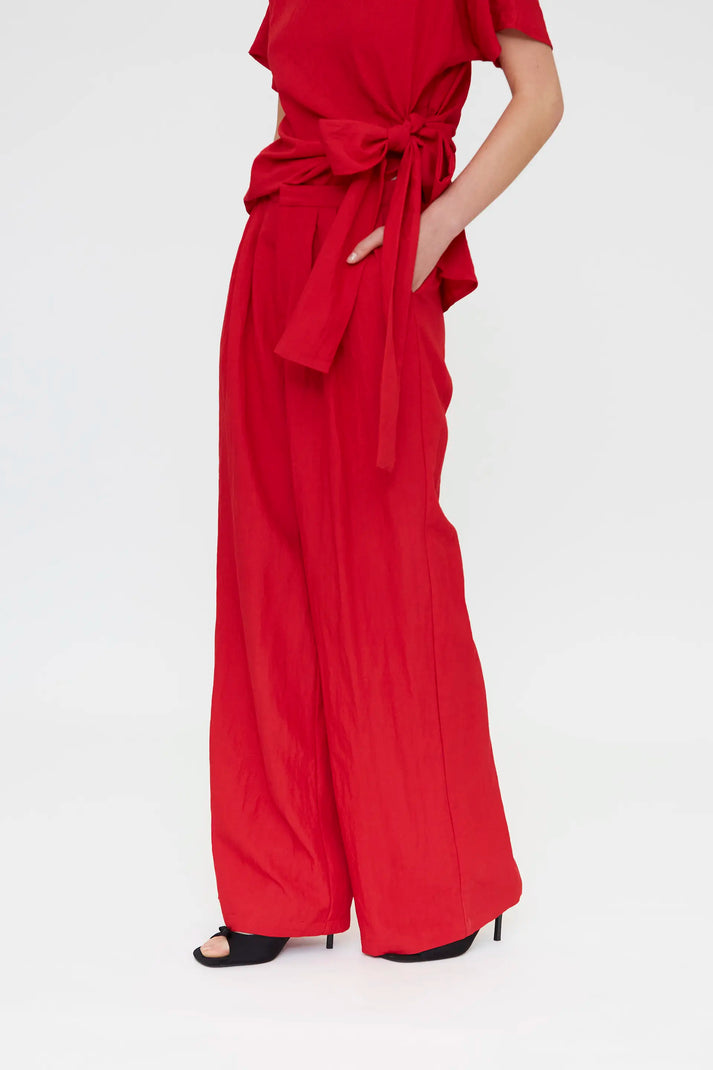 Pantalón fluido rojo - Compañía Fantástica (4) Pantalón fluido rojo - Compañía Fantástica