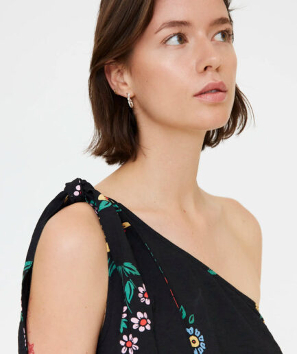 Top asimétrico con estampado multicolor gardener - Compañía Fantástica