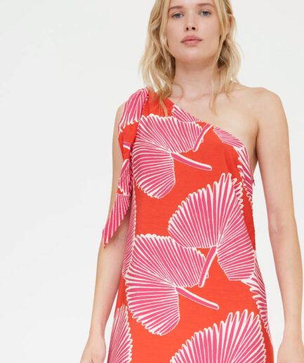 Vestido largo con estampado palmito - Compañía Fantástica