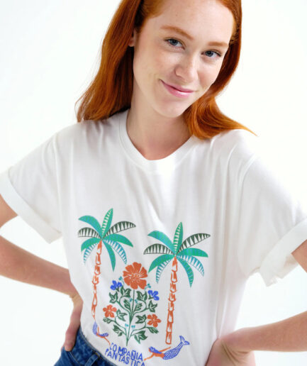 Camiseta con estampado Palm & Mermaid - Compañía Fantástica