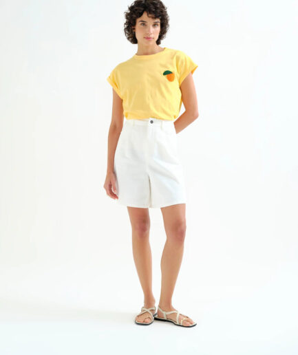 Shorts blanco 100% algodón - Compañía Fantástica