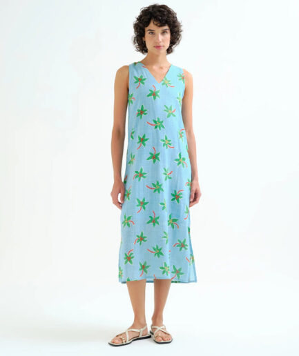 Vestido midi con estampado Cocotero Small - Compañía Fantástica