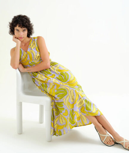 Vestido midi con estampado Guineo - Compañía Fantástica