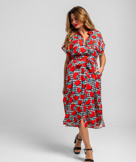 CAMISERO SIN SISA DE TOMATES Y VICHI BLANCO Y NEGRO - POMODORI