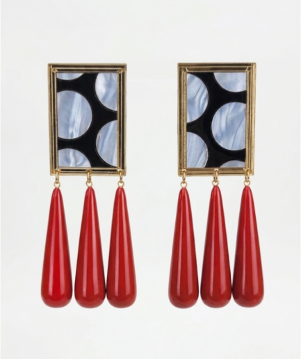 Pendientes Martina flamenca en metacrilato