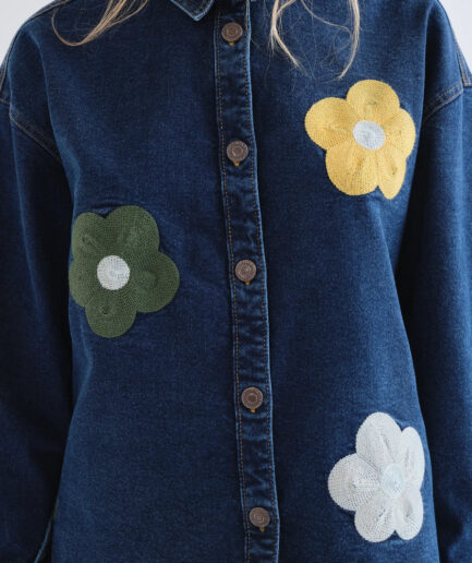Camisa vaquera azul con estampado Euphonia - Compañía Fantástica