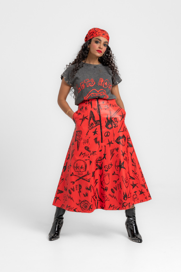 Camiseta sin mangas corte canalla - Lolina. ROCK AND ROLL (1) Camiseta sin mangas corte canalla - Lolina. ROCK AND ROLL