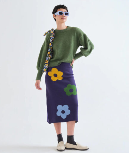 Falda midi con estampado Euphonia - Compañía Fantástica