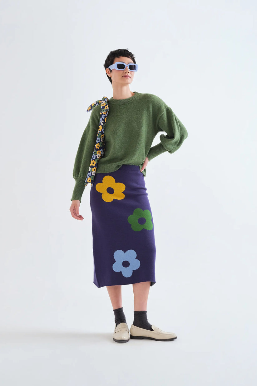 Falda midi con estampado Euphonia - Compañía Fantástica Falda midi con estampado Euphonia - Compañía Fantástica