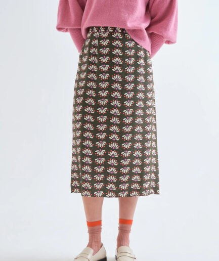 Falda midi con estampado Geometry - Compañía Fantástica