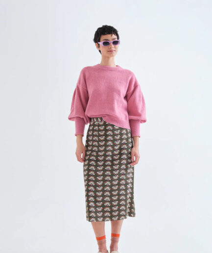 Falda midi con estampado Geometry - Compañía Fantástica