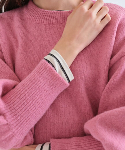 Jersey básico de punto rosa - Compañía Fantástica