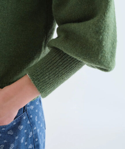 Jersey básico de punto verde - Compañía Fantástica
