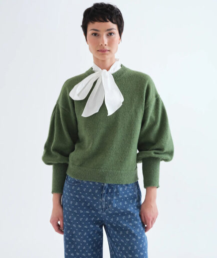 Jersey básico de punto verde - Compañía Fantástica
