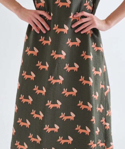 Vestido midi con estampado Volpe - Compañía Fantástica