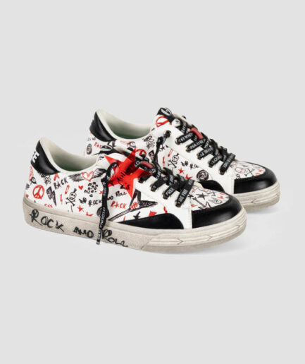 Zapatillas deportivas de piel con suela de goma - Lolina. ROCK AND ROLL