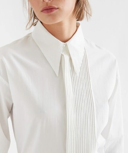 Camisa 100% algodón blanca con rayas - Compañía Fantástica