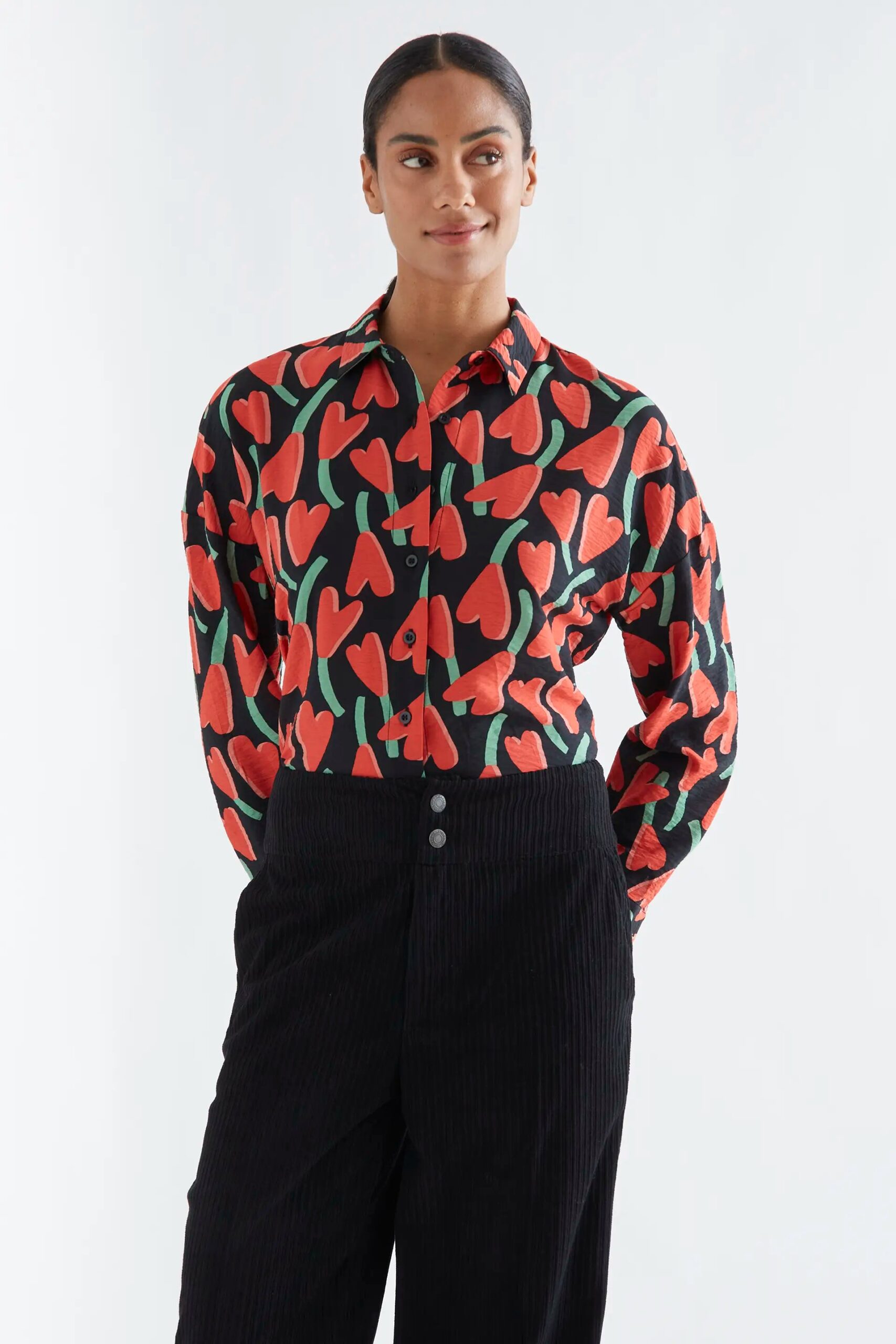 Camisa con estampado Ciclamen - Compañía Fantástica Camisa con estampado Ciclamen - Compañía Fantástica