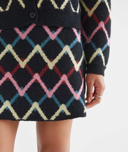 Falda corta con estampado Skein - Compañía Fantástica