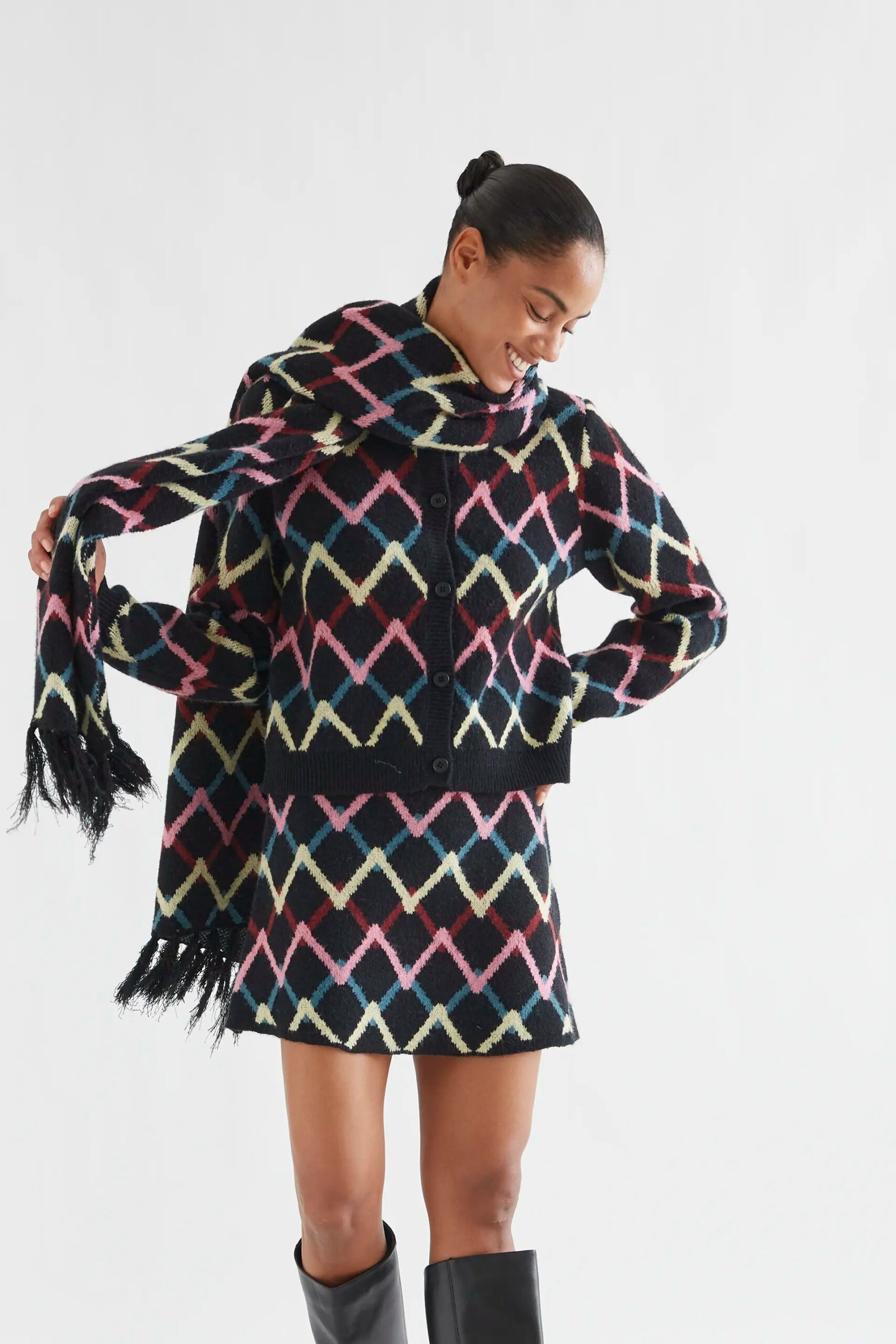 Falda corta con estampado Skein - Compañía Fantástica Falda corta con estampado Skein - Compañía Fantástica