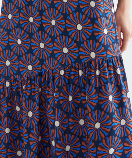 Falda midi con estampado Chocolate Flower - Compañía Fantástica