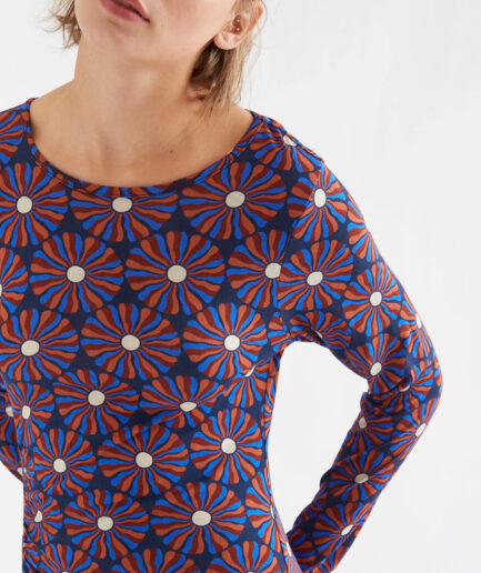 Vestido midi con estampado Chocolate Flower - Compañía Fantástica