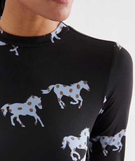 Vestido midi con estampado Horse - Compañía Fantástica
